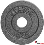 Obciążenie żeliwne STAYER SPORT STH-2 1kg średnica 29mm hammertone