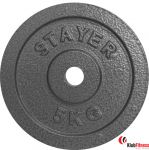 Obciążenie żeliwne STAYER SPORT STH-6 5kg średnica 29mm hammertone