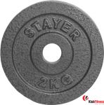 Obciążenie żeliwne STAYER SPORT STH-4 2kg średnica 29mm hammertone
