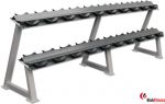 Stojak na hantle 2 poziomy BARBARIANLINE R3008-S srebrny długość 125cm z uchwytami